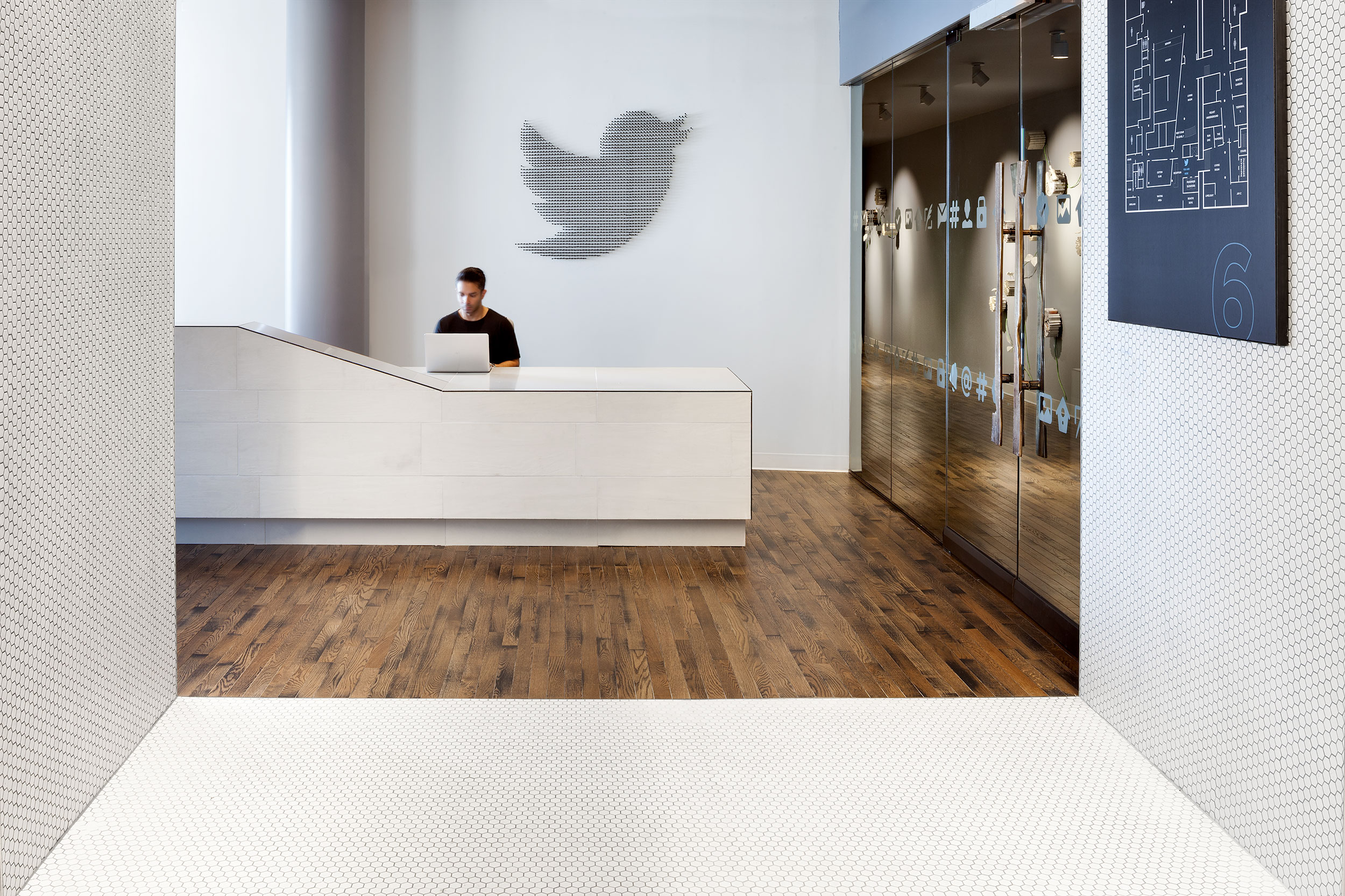 Twitter Reception, New York City, Modern Commercial Interior